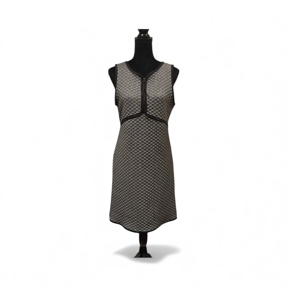 Max Studio NWT contemporary quilted houndstooth sleeveless pullover dress medium